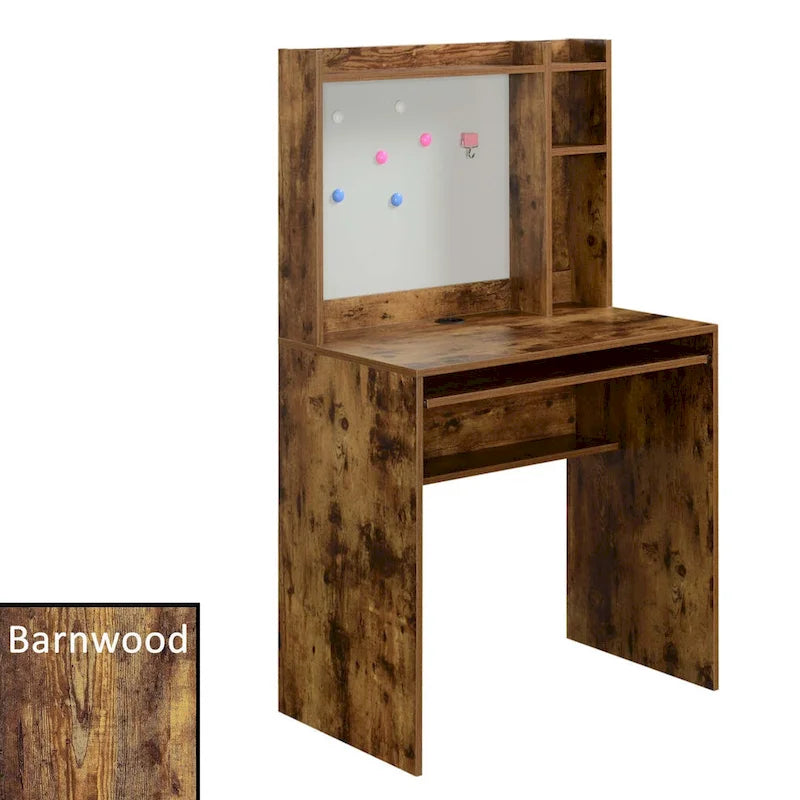 Bureau d'étudiant Designs2Go de Convenience Concepts avec tableau d'affichage magnétique et étagères
