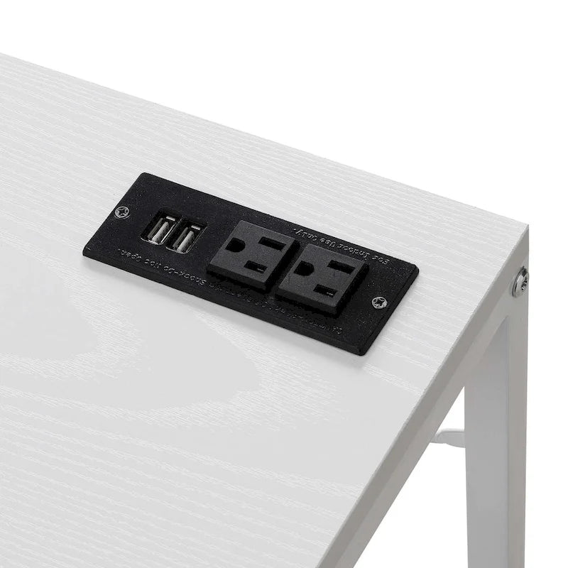 Poste de travail de bureau Designs2Go de Convenience Concepts avec station de charge et étagères