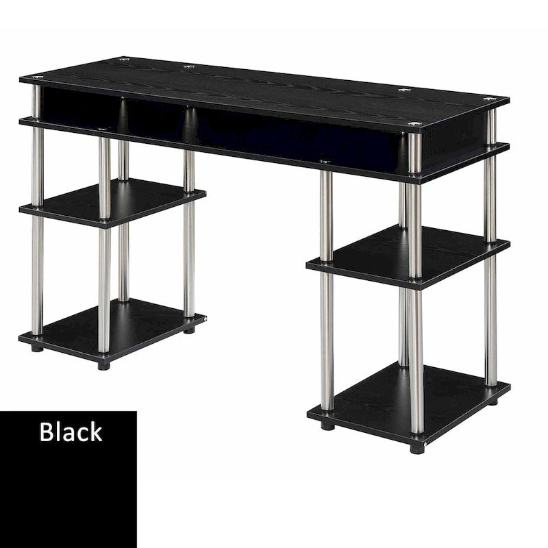 Bureau d'étudiant avec étagères Designs2Go No Tools de Convenience Concepts