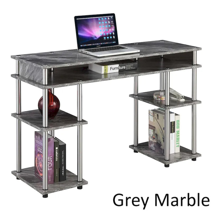 Bureau d'étudiant avec étagères Designs2Go No Tools de Convenience Concepts