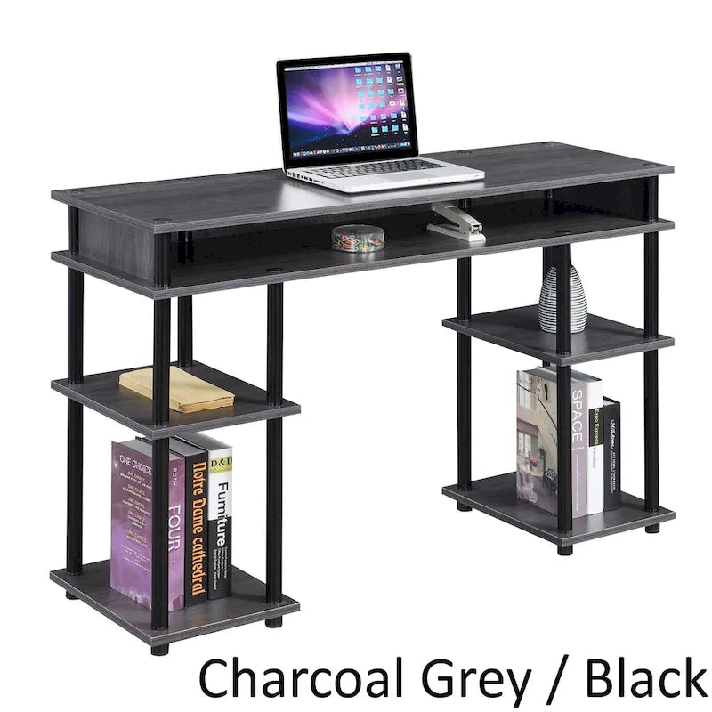 Bureau d'étudiant avec étagères Designs2Go No Tools de Convenience Concepts