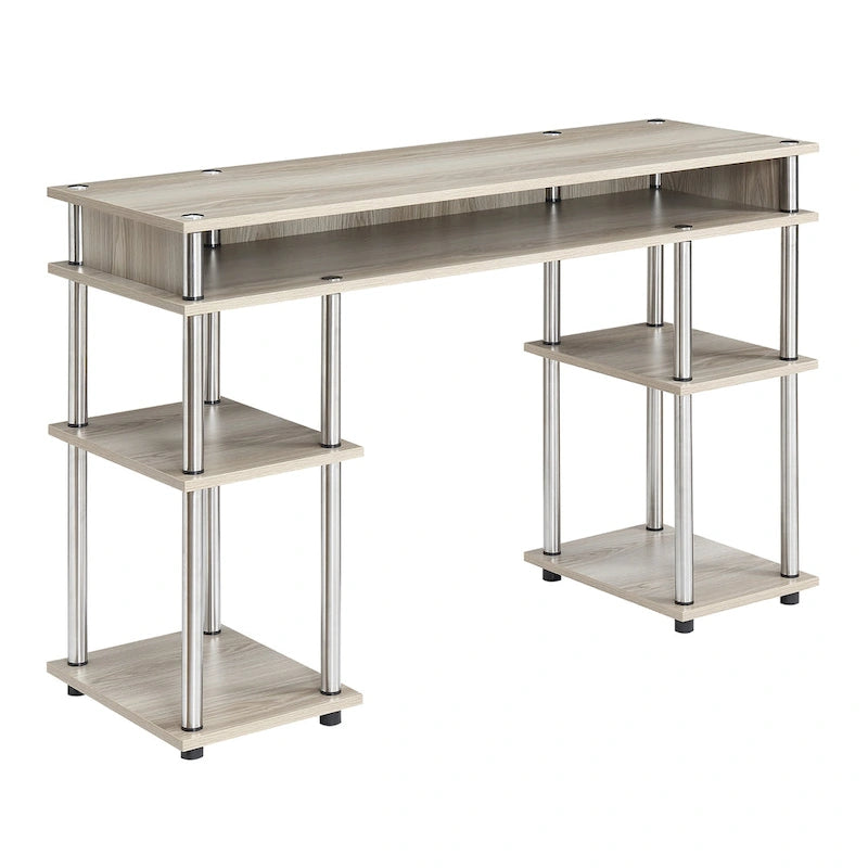 Bureau d'étudiant avec étagères Designs2Go No Tools de Convenience Concepts