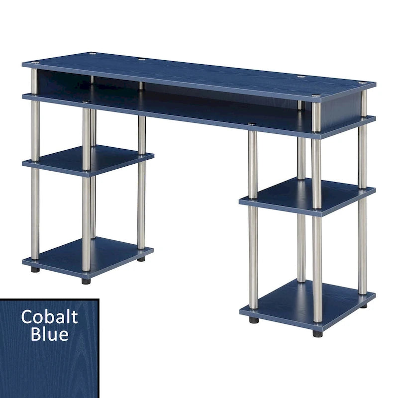 Bureau d'étudiant avec étagères Designs2Go No Tools de Convenience Concepts