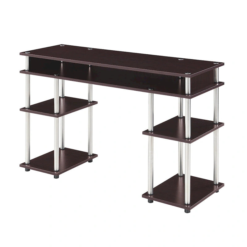 Bureau d'étudiant avec étagères Designs2Go No Tools de Convenience Concepts