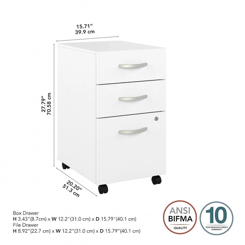 Classeur mobile 3 tiroirs Hybrid par Bush Business Furniture