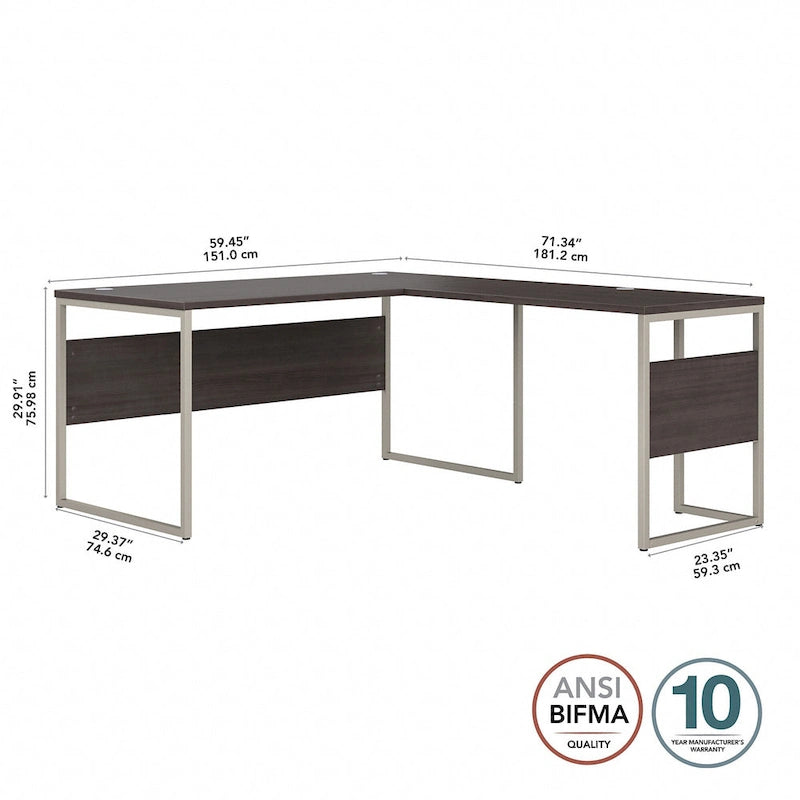 Bureau d'angle en L Hybrid 60 po L x 30 po P de Bush Business Furniture