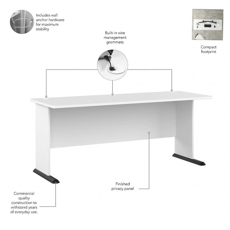 Bureau informatique 72W Studio A de Bush Business Furniture