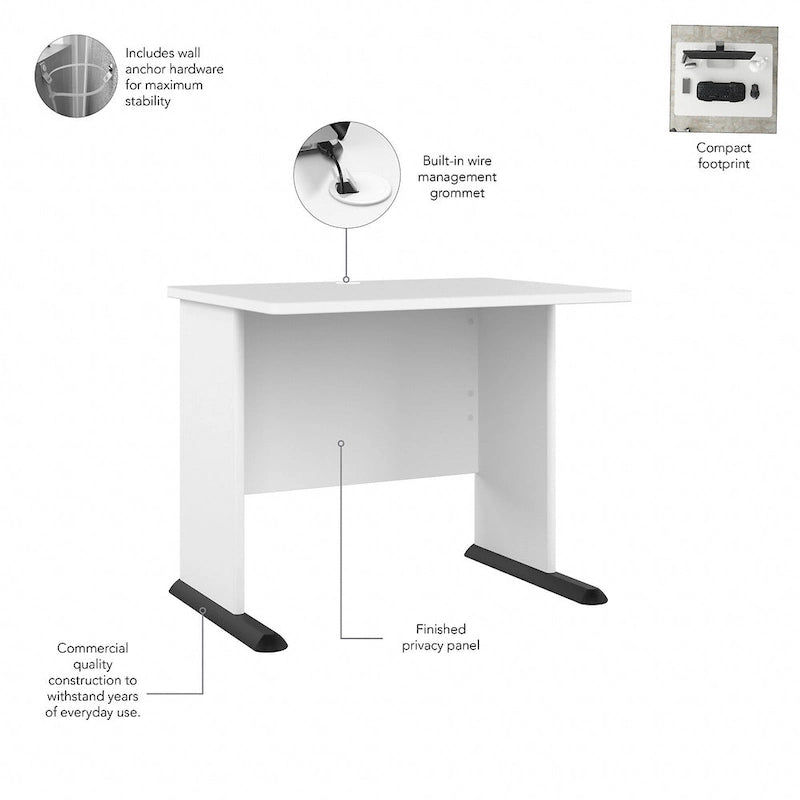 Petit bureau d'ordinateur Studio A 36 po de Bush Business Furniture