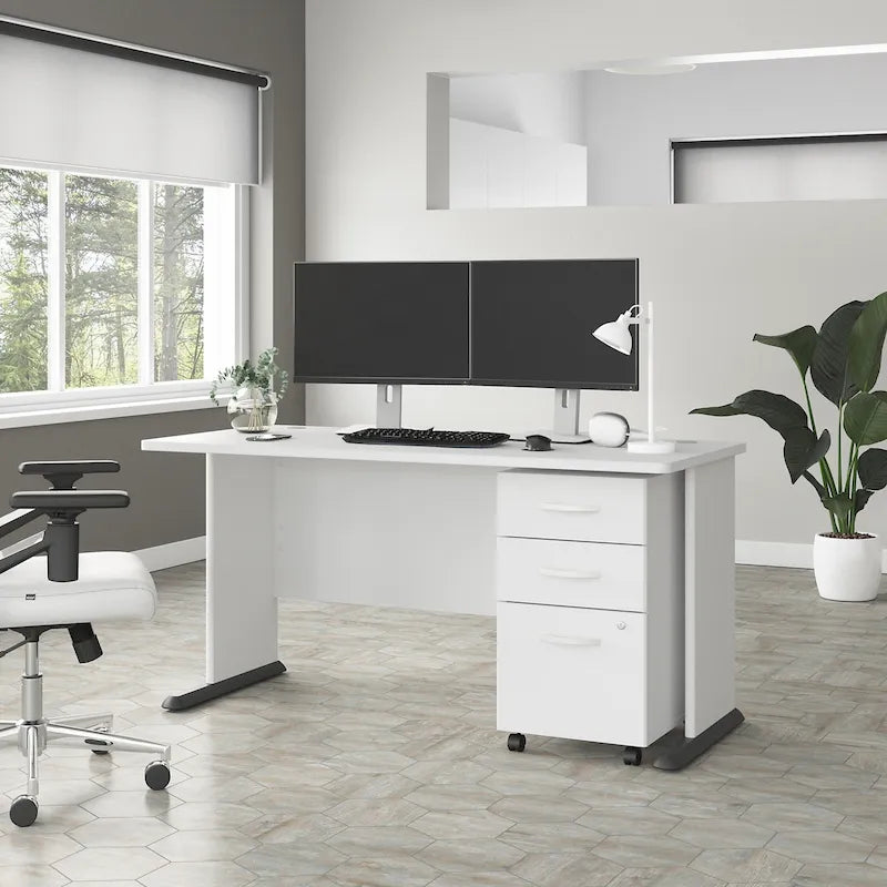 Bureau d'ordinateur Studio A 60W avec tiroirs par Bush Business Furniture