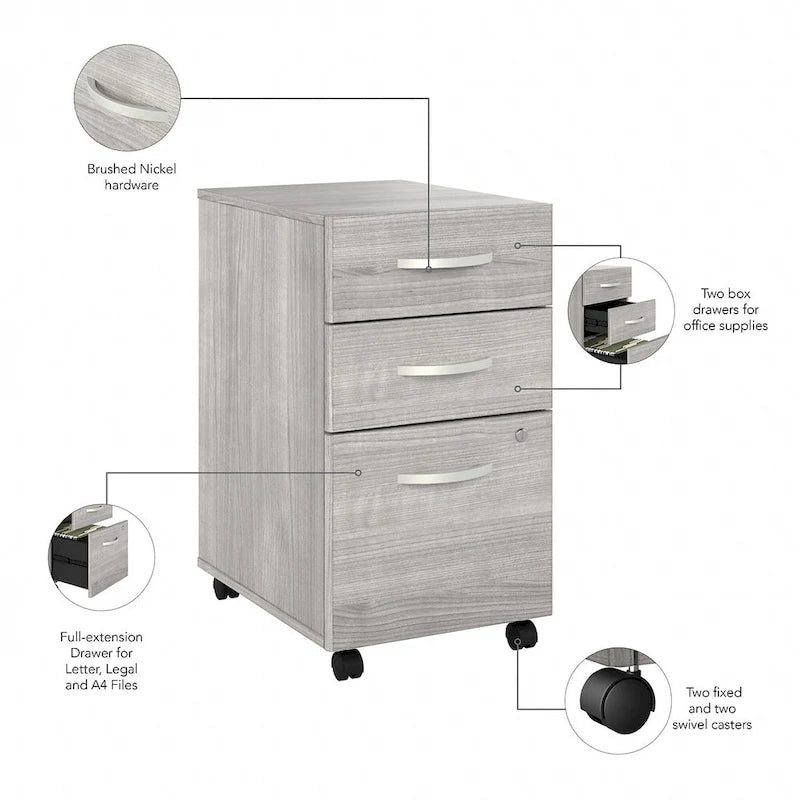 Bureau d'ordinateur Studio A 60W avec tiroirs par Bush Business Furniture