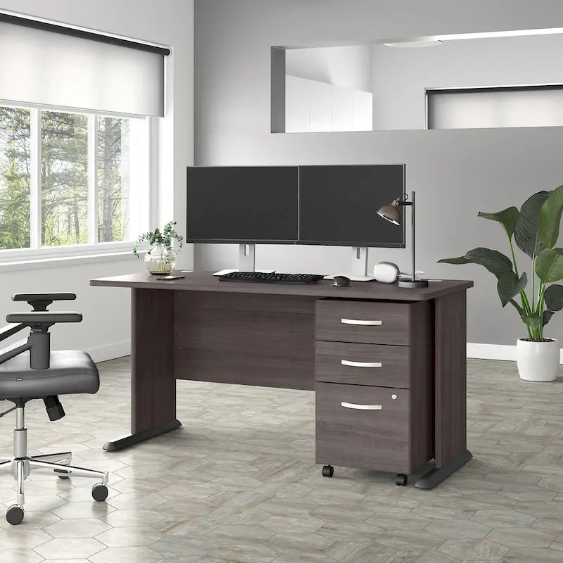 Bureau d'ordinateur Studio A 60W avec tiroirs par Bush Business Furniture