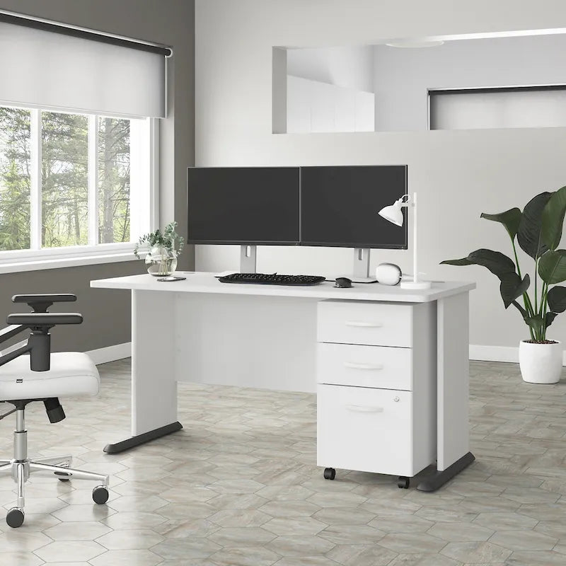 Bureau d'ordinateur Studio A 60W avec tiroirs par Bush Business Furniture