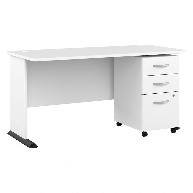 Bureau d'ordinateur Studio A 60W avec tiroirs par Bush Business Furniture