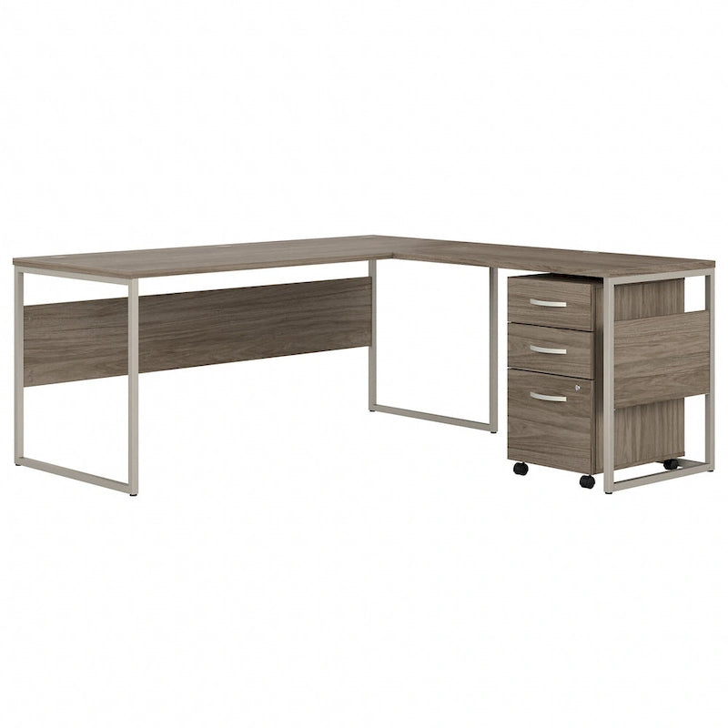 Bureau d'angle hybride en L de 72 W avec tiroirs de Bush Business Furniture