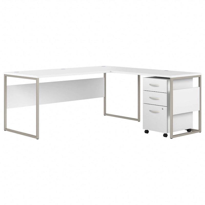 Bureau d'angle hybride en L de 72 W avec tiroirs de Bush Business Furniture