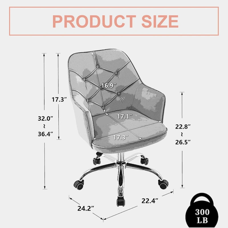 Fauteuil coquille pivotant en velours pour salon, chaise de bureau