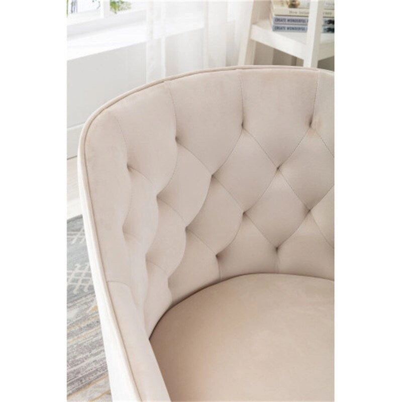 Chaise de bureau moderne en velours, réglable en hauteur, à dossier mi-haut avec pieds argentés