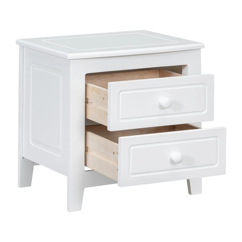Ensemble de lit plateforme en bois au design rétro Queen/Full avec 2 tables de chevet, 3 pièces