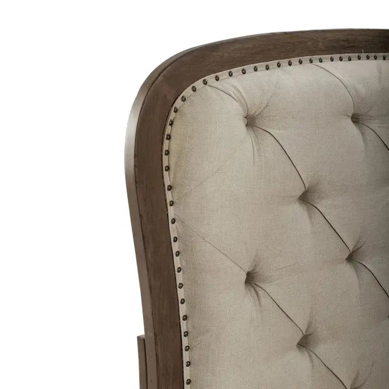 Tête de lit capitonnée de panneau Queen Americana Farmhouse Taupe Poussiéreux