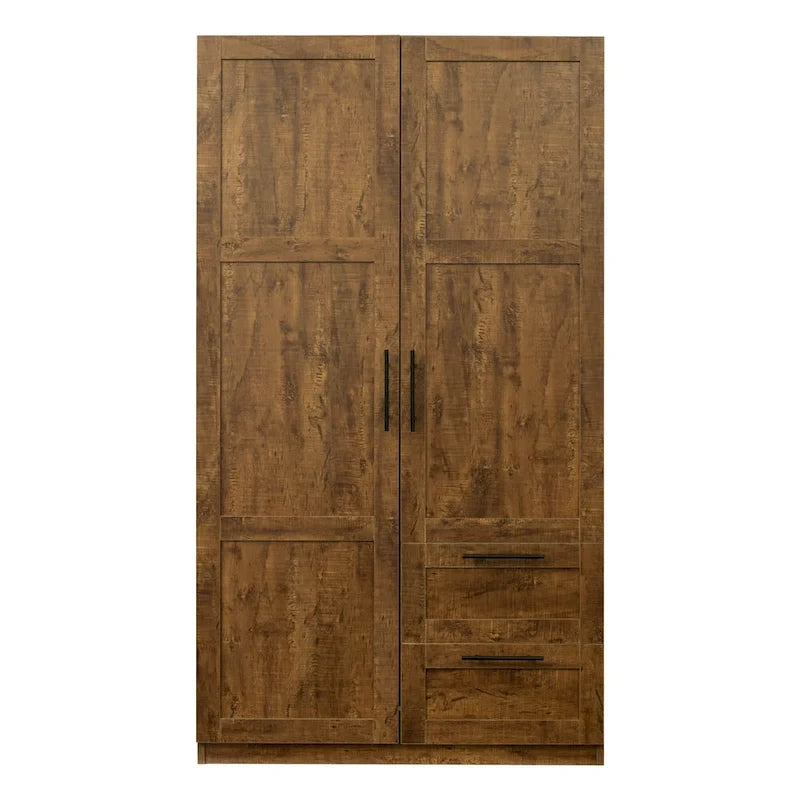 Armoire haute 70.87H avec 2 portes, 2 tiroirs et 5 espaces de rangement