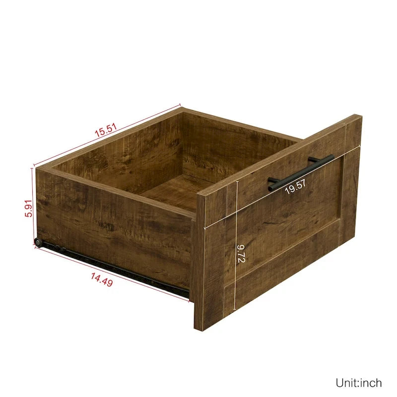 Armoire haute 70.87H avec 2 portes, 2 tiroirs et 5 espaces de rangement