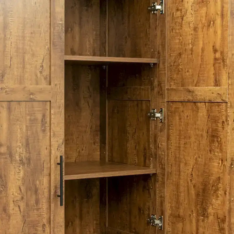 Armoire haute 70.87H avec 2 portes, 2 tiroirs et 5 espaces de rangement