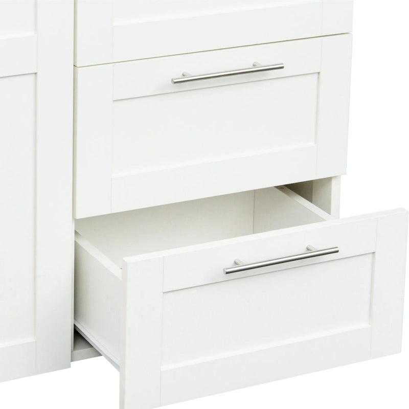 Armoire haute 70.87H avec 2 portes, 2 tiroirs et 5 espaces de rangement