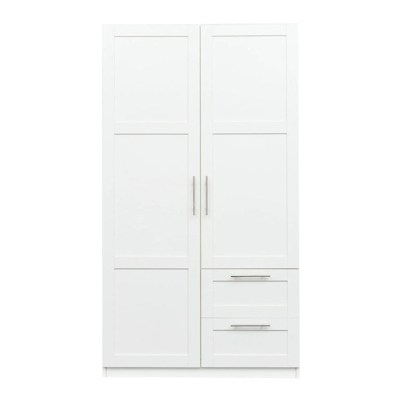 Armoire haute 70.87H avec 2 portes, 2 tiroirs et 5 espaces de rangement