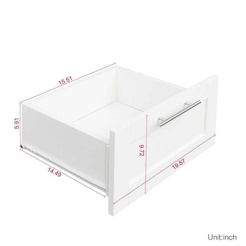 Armoire haute 70.87H avec 2 portes, 2 tiroirs et 5 espaces de rangement