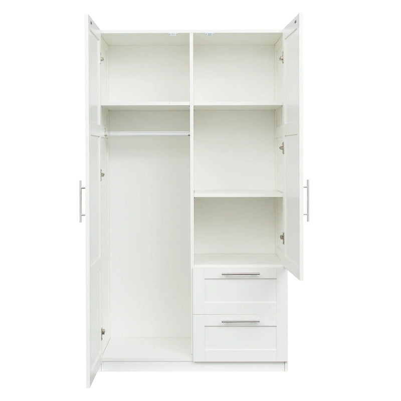 Armoire haute 70.87H avec 2 portes, 2 tiroirs et 5 espaces de rangement