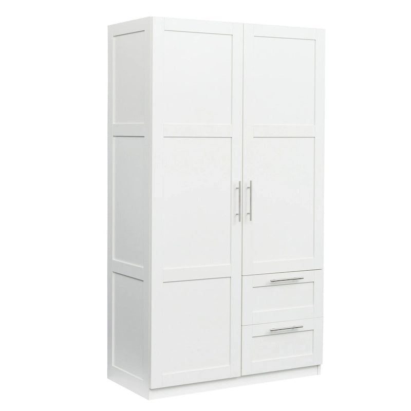 Armoire haute 70.87H avec 2 portes, 2 tiroirs et 5 espaces de rangement