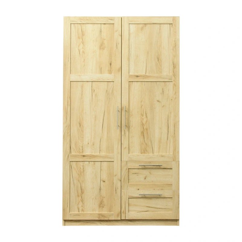 Armoire haute 70.87H avec 2 portes, 2 tiroirs et 5 espaces de rangement