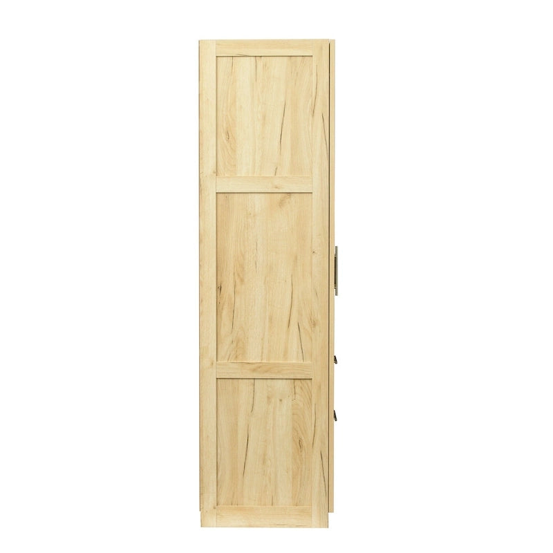 Armoire haute 70.87H avec 2 portes, 2 tiroirs et 5 espaces de rangement