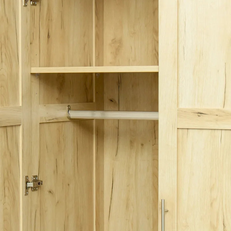 Armoire haute 70.87H avec 2 portes, 2 tiroirs et 5 espaces de rangement