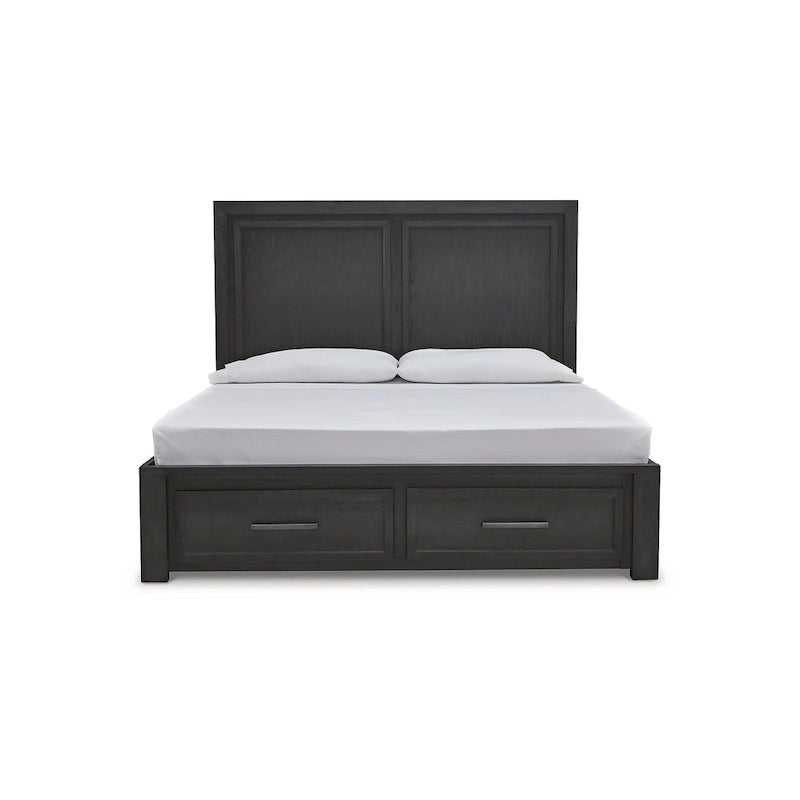 Lit avec rangement Foyland noir Signature Design by Ashley