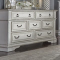 Commode 7 tiroirs The Gray Barn Abbey Park marron vieilli et blanc antique