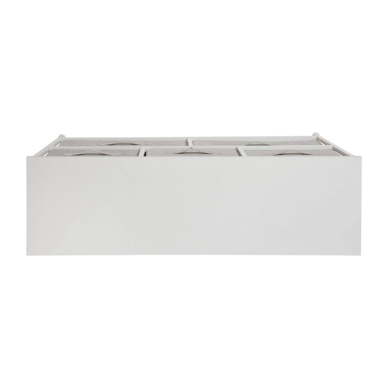 Commode de rangement à 5 tiroirs avec plateau en bois et tiroirs en tissu foncé