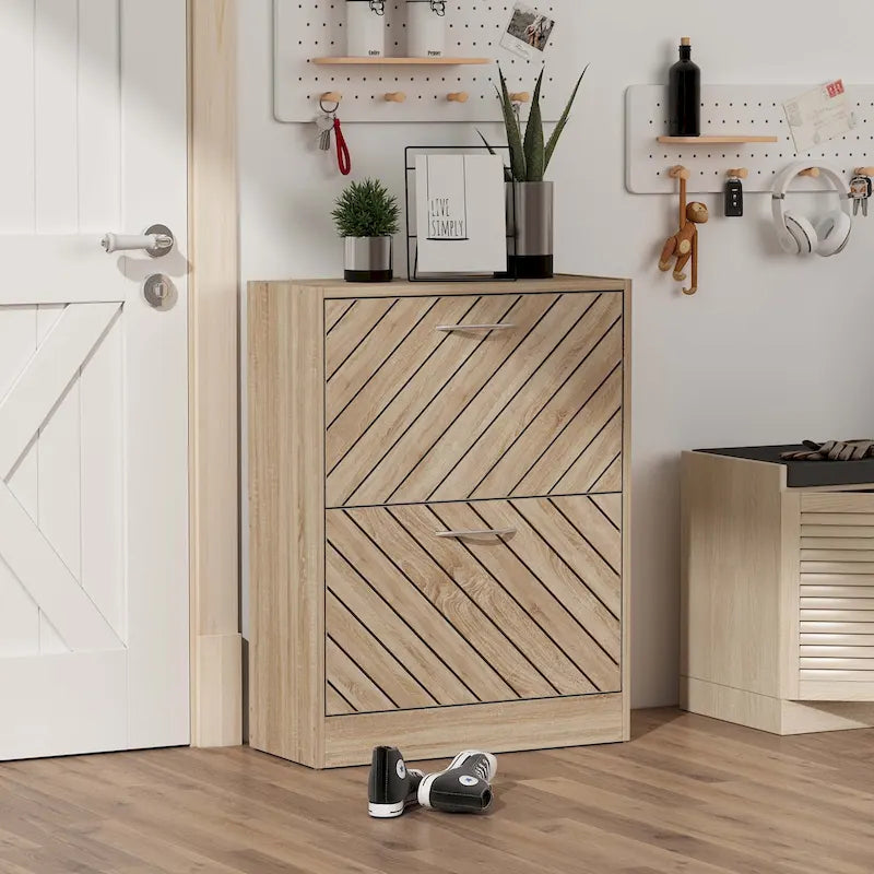 Meuble à chaussures moderne 22.4W, tiroir dépliant