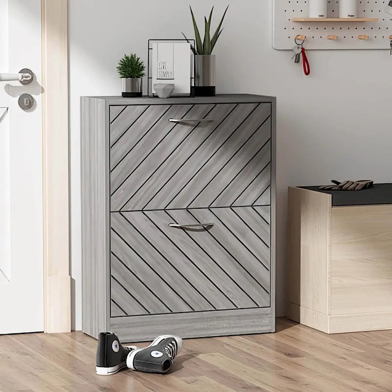 Meuble à chaussures moderne 22.4W, tiroir dépliant