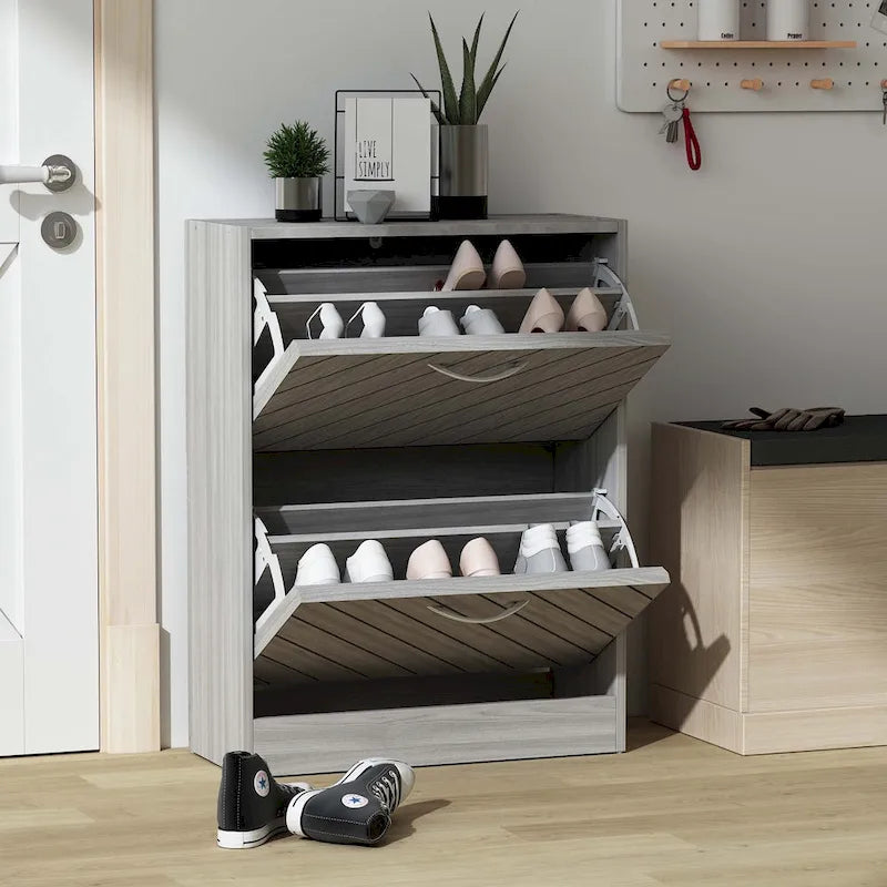 Meuble à chaussures moderne 22.4W, tiroir dépliant