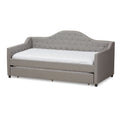 Lit de repos gigogne en tissu contemporain par Baxton Studio