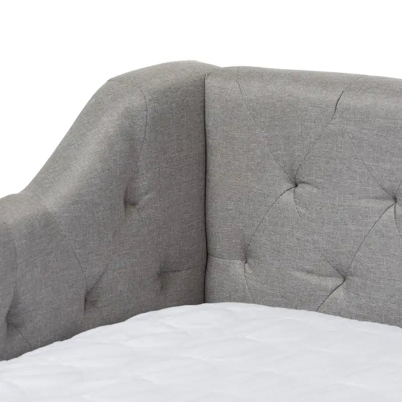 Lit de repos gigogne en tissu contemporain par Baxton Studio