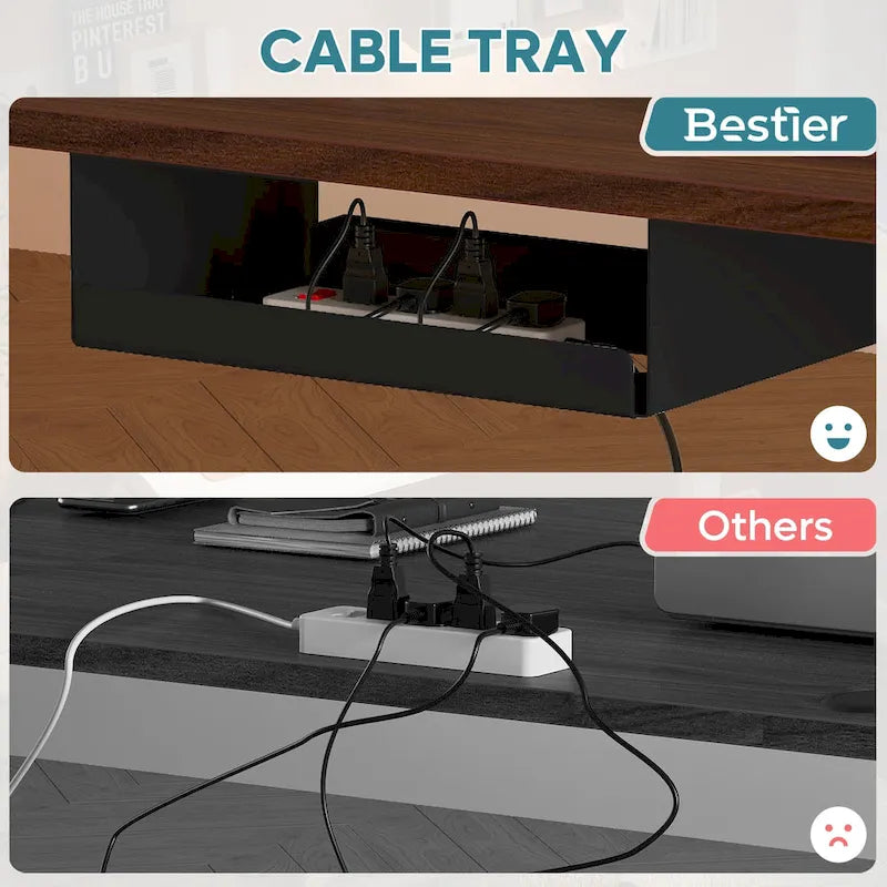 Bureau Debout Électrique Ergonomique, Bureau d'Ordinateur, Table Réglable en Hauteur avec Port USB