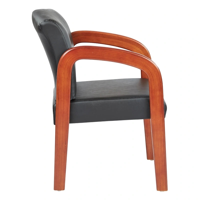Chaise visiteur en bois finition chêne