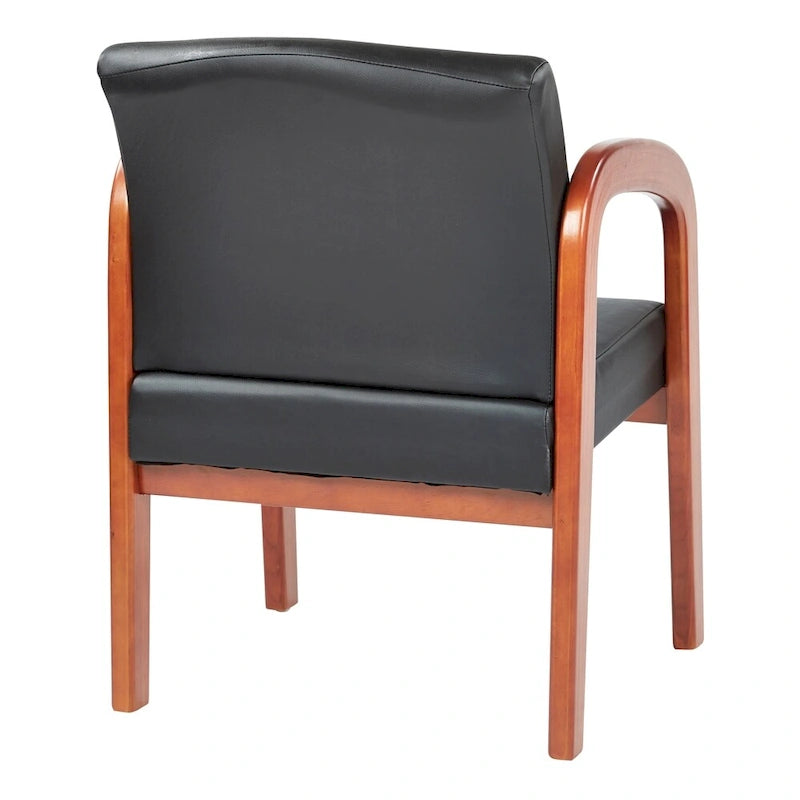 Chaise visiteur en bois finition chêne