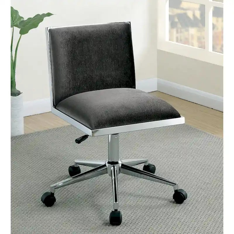 Chaise de bureau réglable en hauteur Ceto en tissu contemporain par Furniture of America