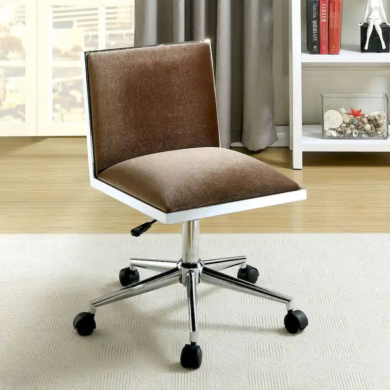 Chaise de bureau réglable en hauteur Ceto en tissu contemporain par Furniture of America