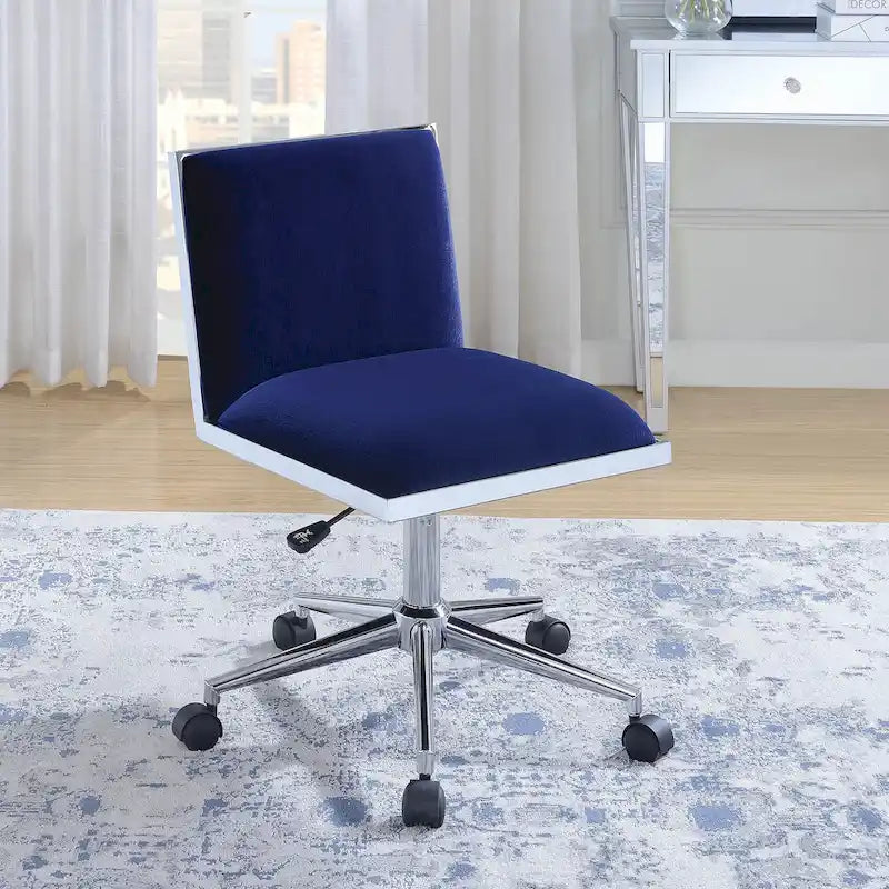 Chaise de bureau réglable en hauteur Ceto en tissu contemporain par Furniture of America