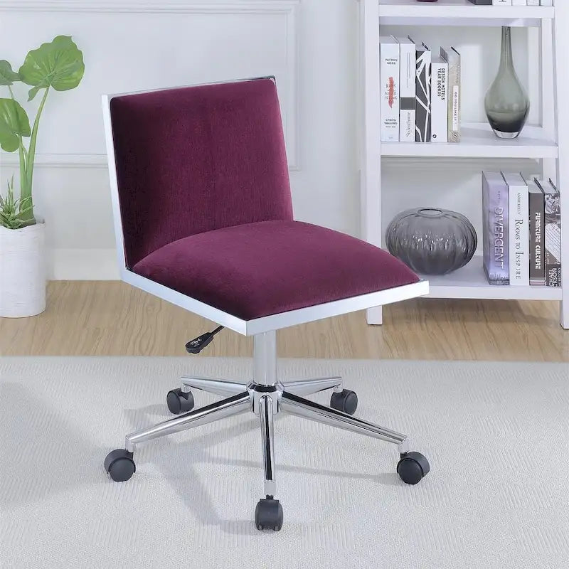 Chaise de bureau réglable en hauteur Ceto en tissu contemporain par Furniture of America