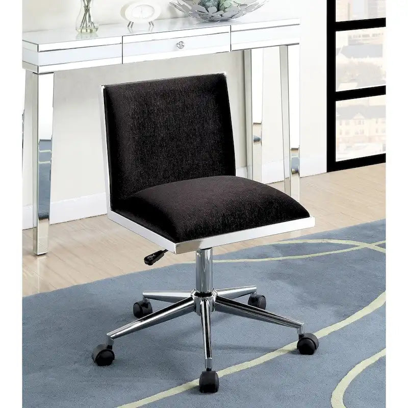 Chaise de bureau réglable en hauteur Ceto en tissu contemporain par Furniture of America